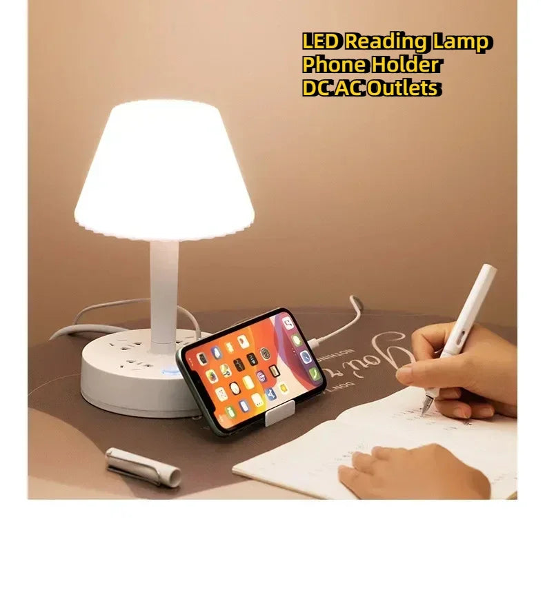 Lámpara de Noche Inteligente con Soporte Celular color rosado