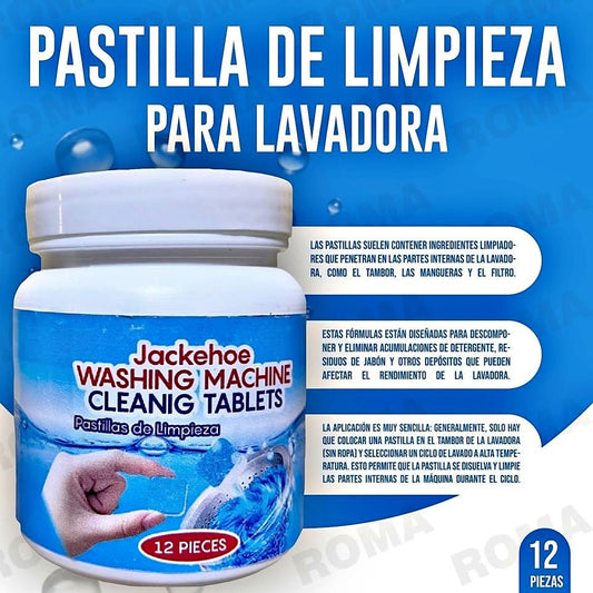 Pastillas de Limpieza interna para Lavadora – Elimina Sarro, Residuos y Malos Olores