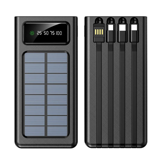 CARGADOR PORTATIL Power Bank SOLAR  4 EN 1 |18000 mAh + Linterna + Panel Solar