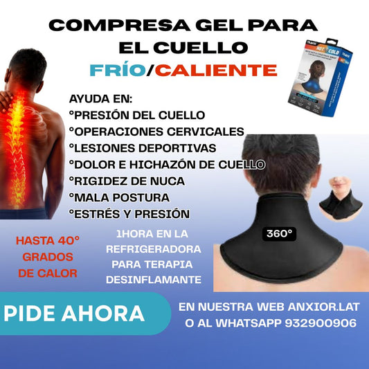 Compresa de Gel HOT & COLD – Alivio Instantáneo para Cuello y Hombros