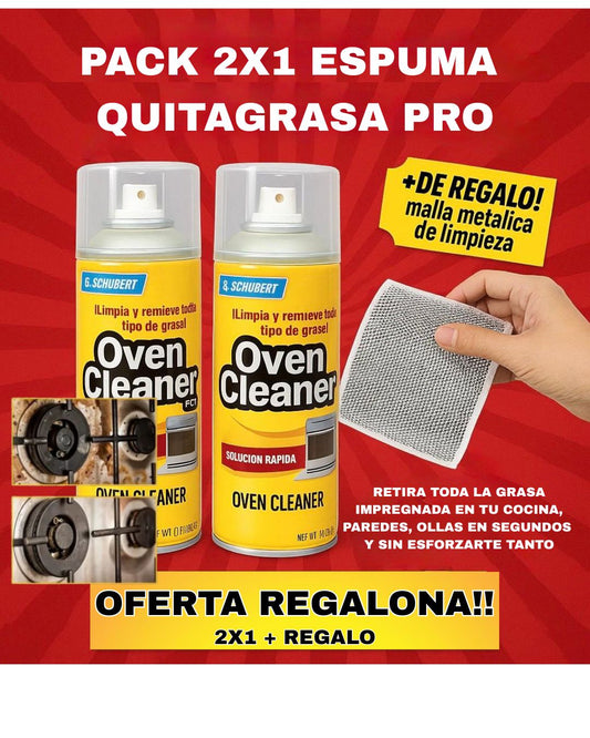 2 X 1 ESPUMA QUITA GRASA - OVEN CLEANER